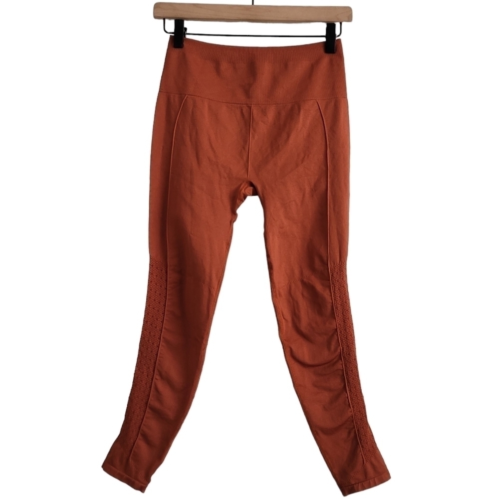 Fabletics Burnt Orange Seamless High Waisted Leggings